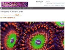 Tablet Screenshot of killercorals.com